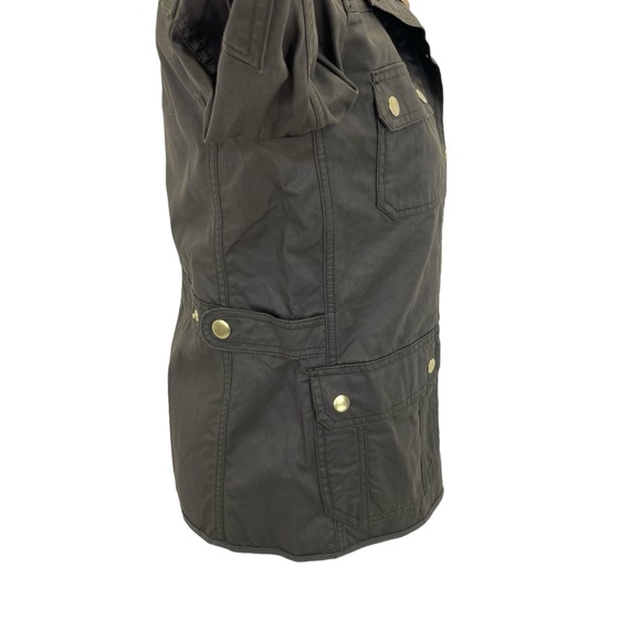 J. Crew Waxed Downtown Field Jacket Coat Size XS Green - Picture 5 of 16